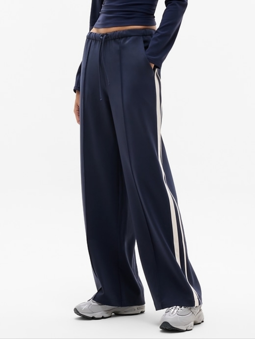 Athleta MVP Stripe Pants XS NWT Navy